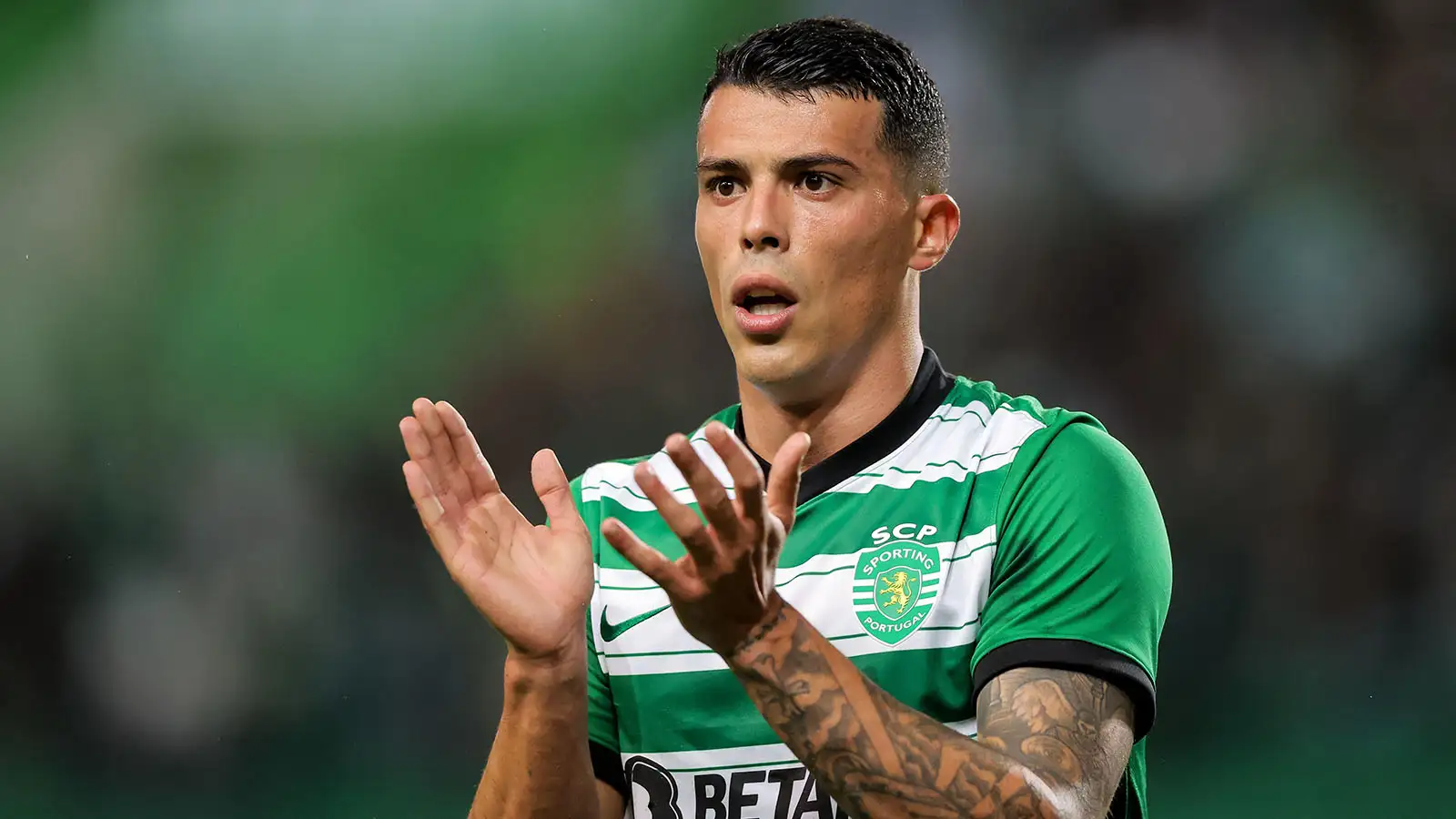 Lisbon, 12/29/2022 - Sporting Clube de Portugal received this evening at EstÃdio José Alvalade XXI, in Lisbon, Futebol Clube Paços de Ferreira in the game of the 14th round of the I Liga Portugal bwin, season 2022/23 . Pedro Porro