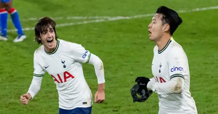 Tottenham forwards Bryan Gil and Son Heung-min