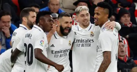 Real Madrid stars Vinicius Jr, Karim Benzema, Federico Valverde and Eder Militao