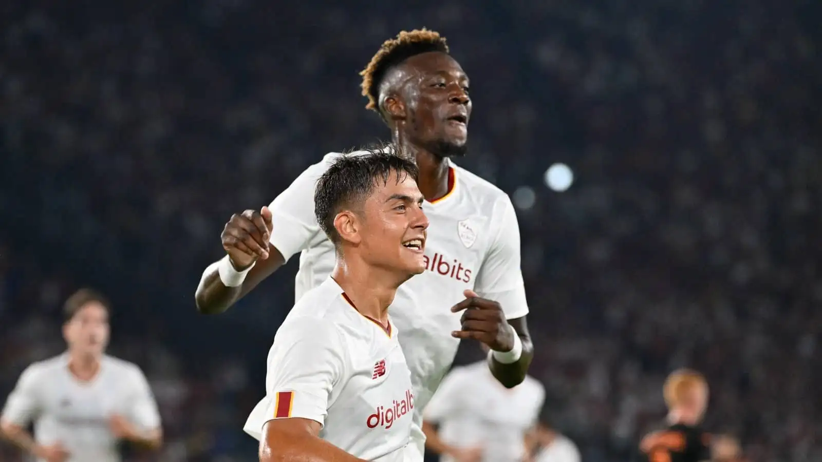 Paulo Dybala and Tammy Abraham of Roma