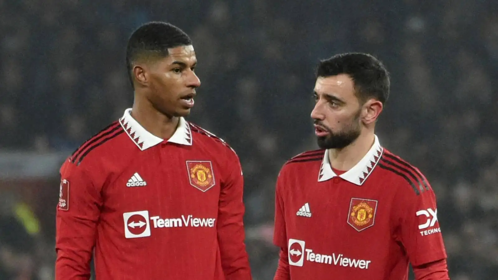 Man Utd attackers Marcus Rashford and Bruno Fernandes