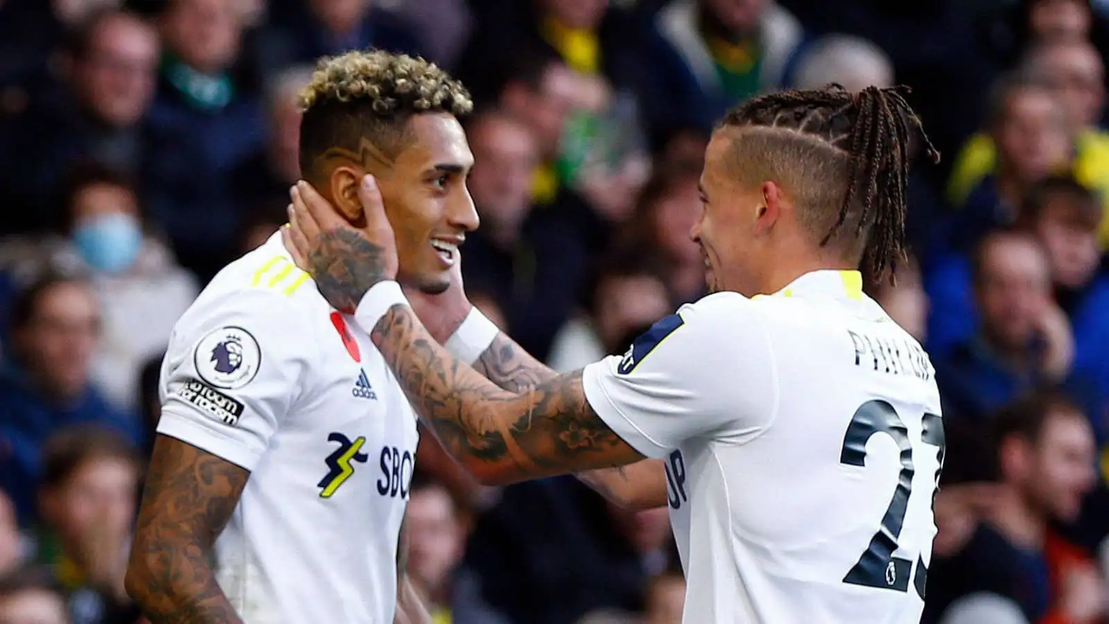 Former Leeds United stars Raphinha and Kalvin Phillips