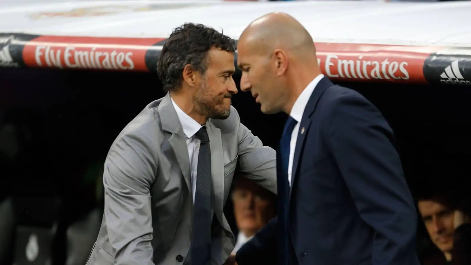 Luis Enrique and Zinedine Zidane