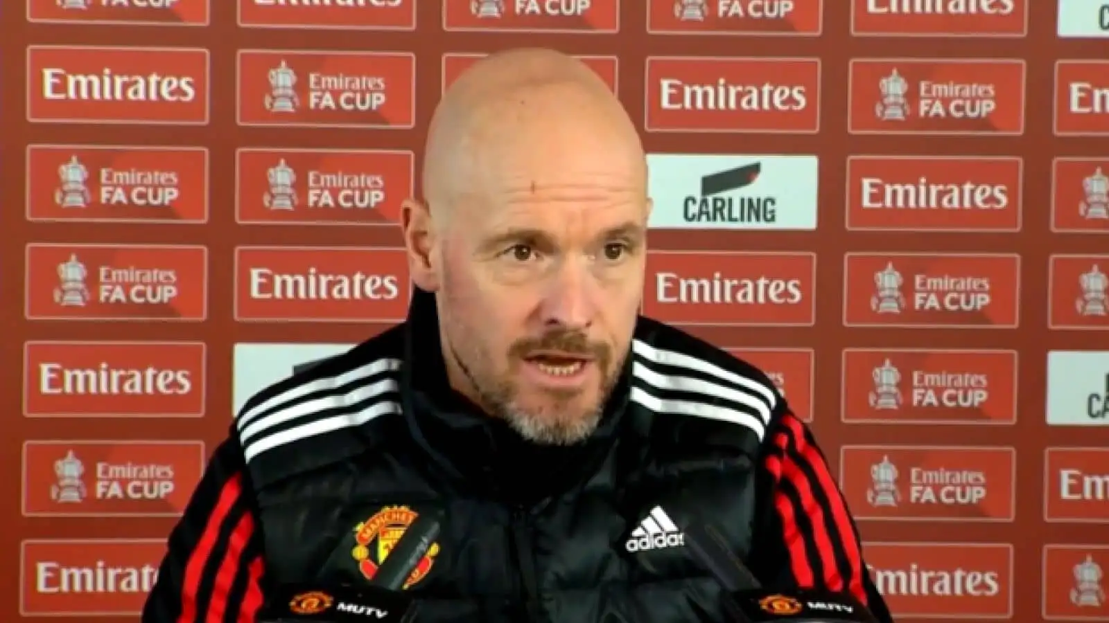 Erik ten Hag, the manager of Manchester United, image via MUFC TV