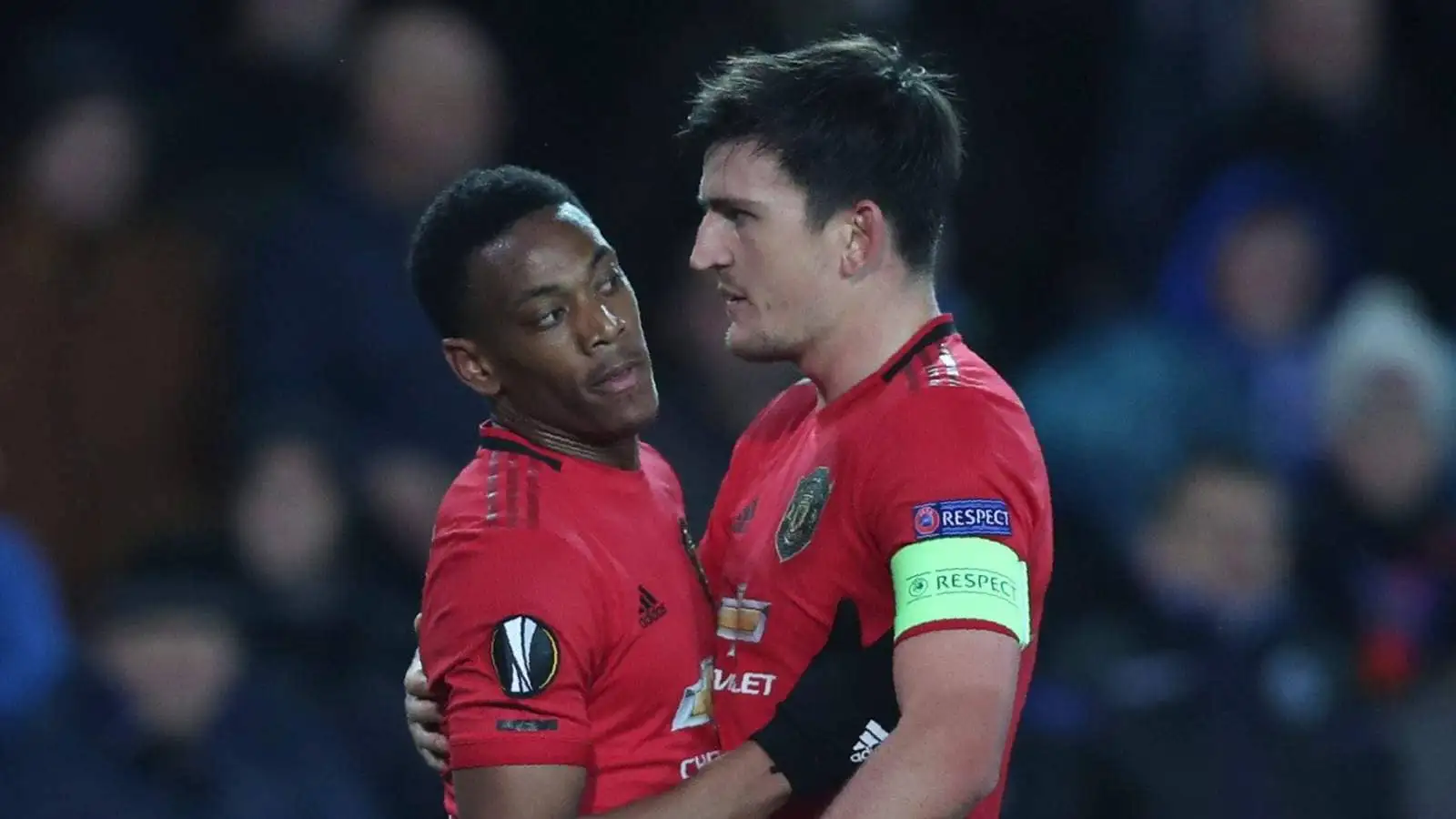 Anthony Martial and Harry Maguire at Man Utd