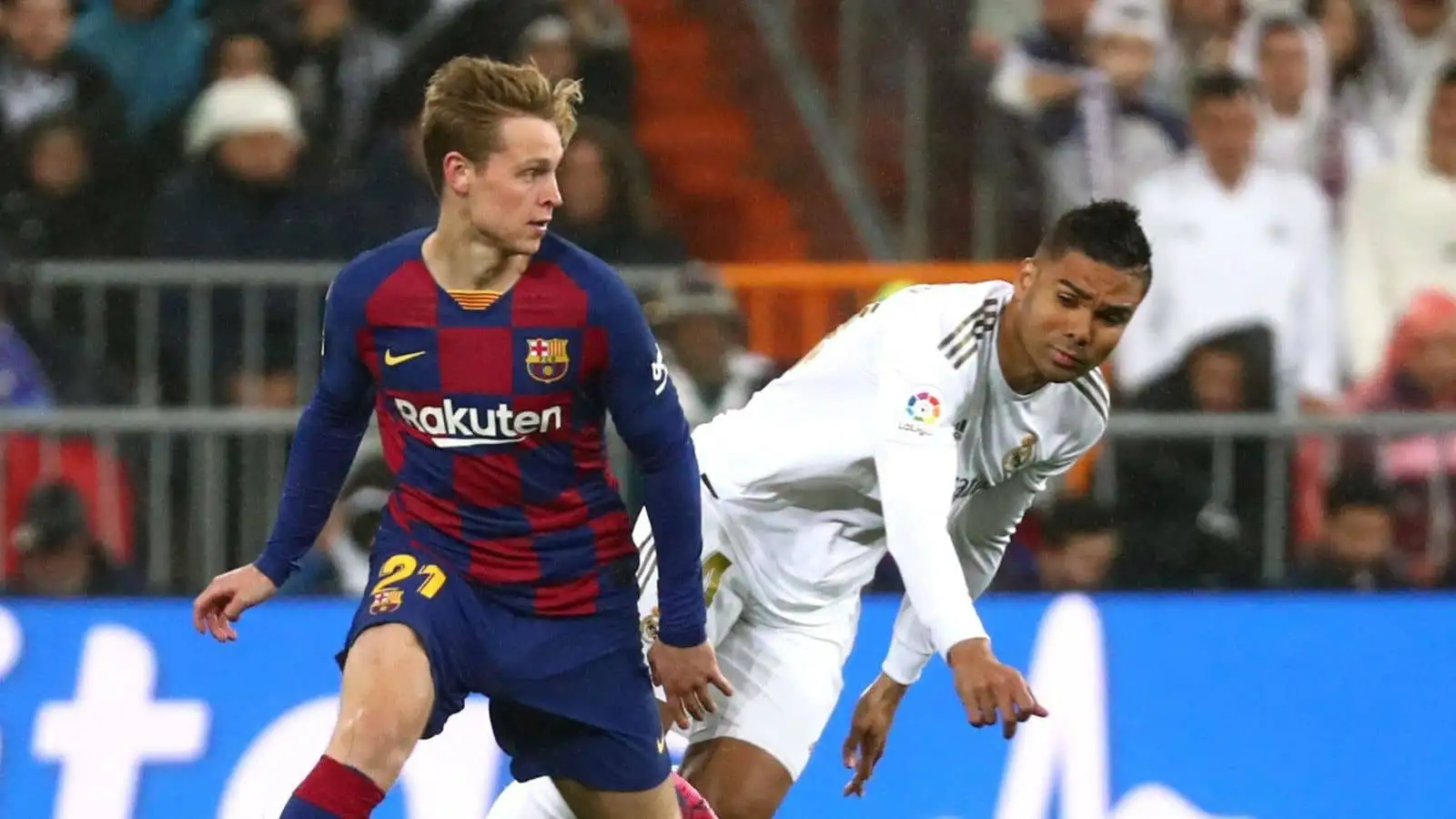 Frenkie de Jong, Casemiro, Barcelona v Real Madrid La Liga El Clasico