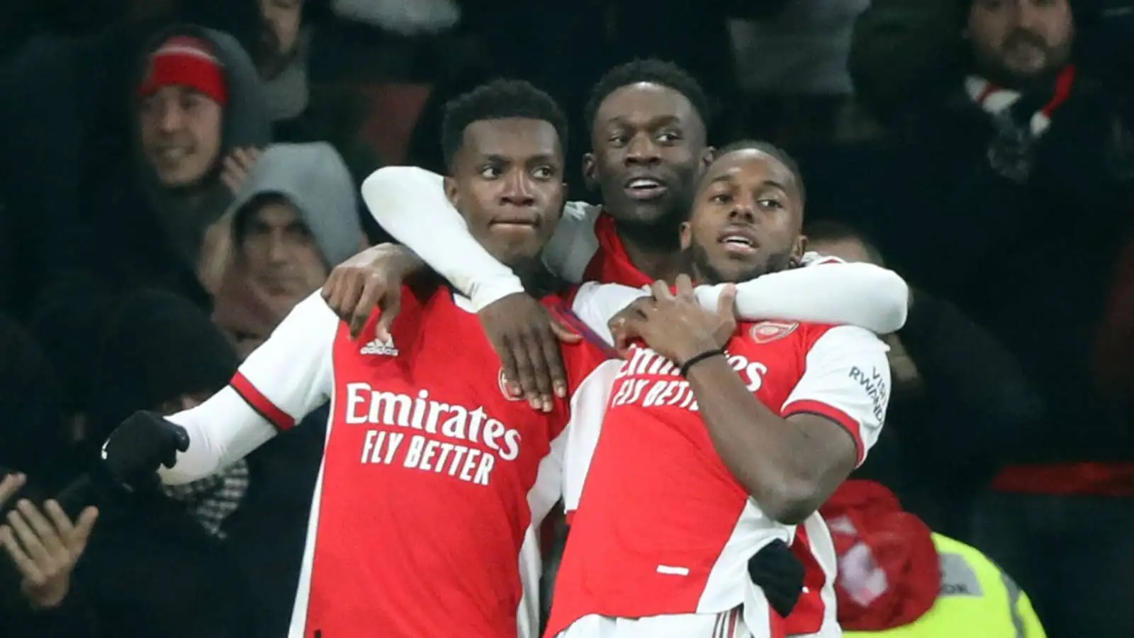 Arsenal trio Eddie Nketiah, Folarin Balogun and Nuno Tavares