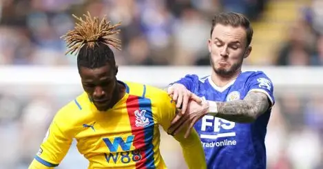 Crystal Palace winger Wilfried Zaha and Leicester playmaker James Maddison