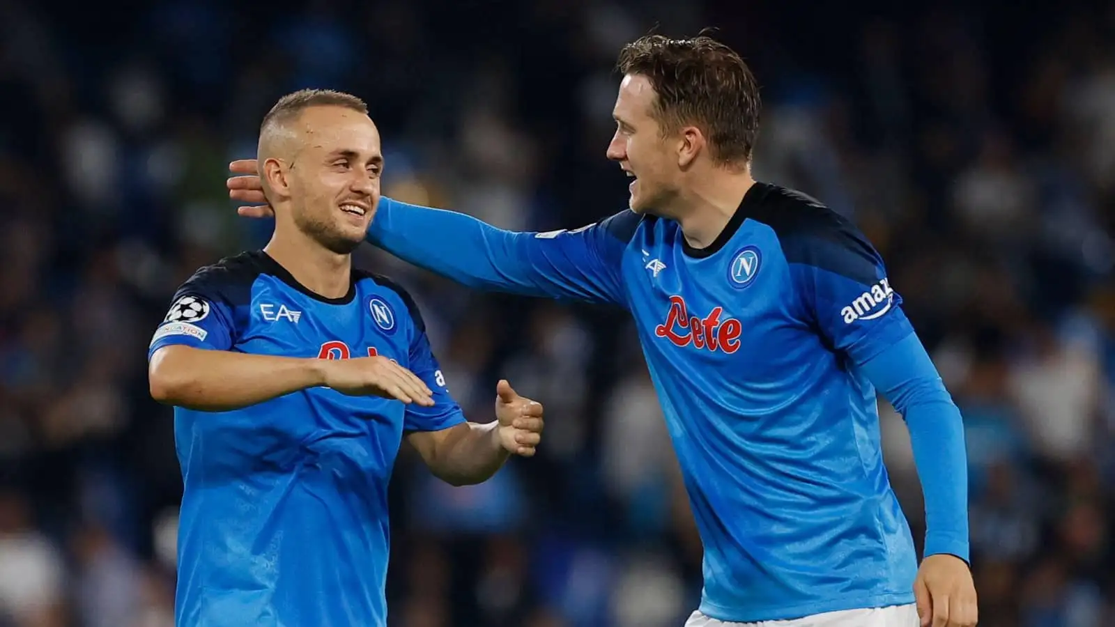 Stanislav Lobotka and Piotr Zielinski of Napoli