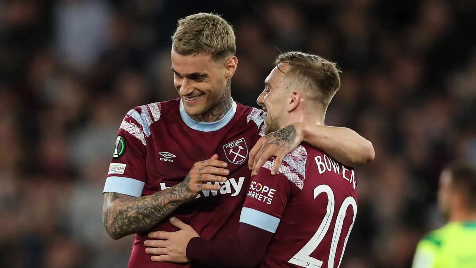 West Ham duo Gianluca Scamacca and Jarrod Bowen