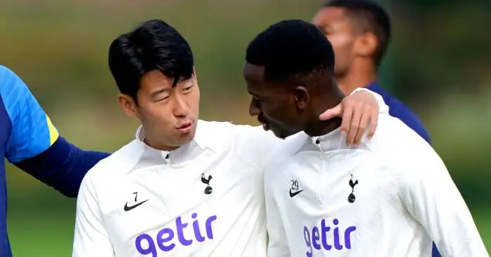 Tottenham stars Son Heung-min and Pape Sarr