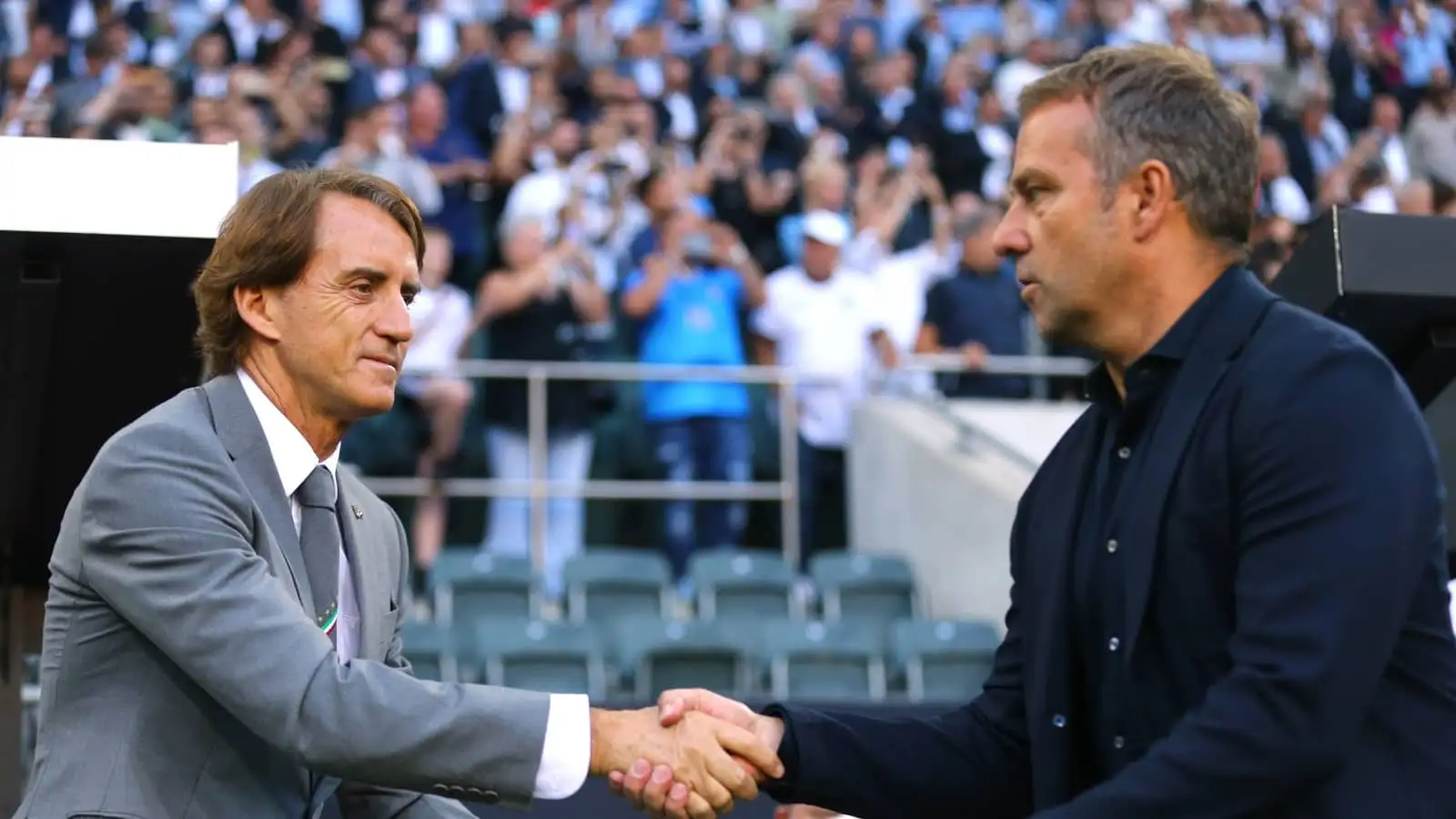 Roberto Mancini and Hansi Flick, Italy vs Germany