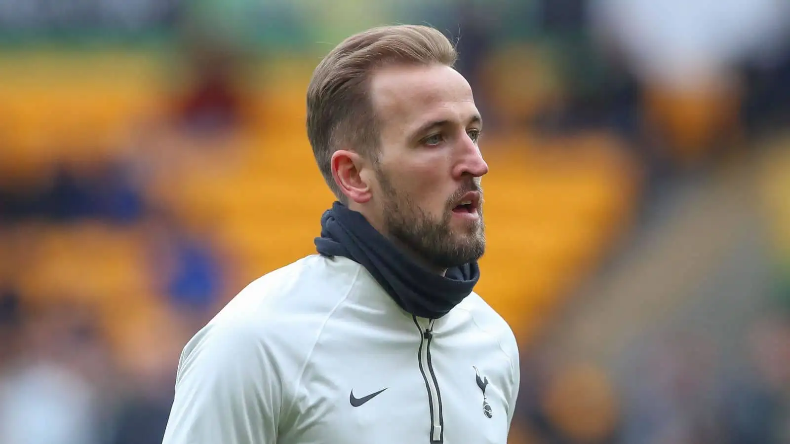 Harry Kane Number 10 of Tottenham Hotspur during the pre-game warm up ahead of the Premier League match Wolverhampton Wanderers vs Tottenham Hotspur at Molineux, Wolverhampton