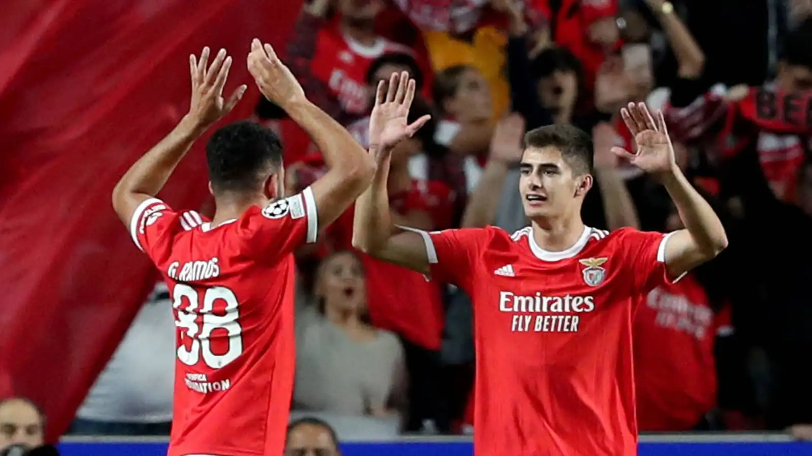 Benfica stars Goncalo Ramos and Antonio Silva