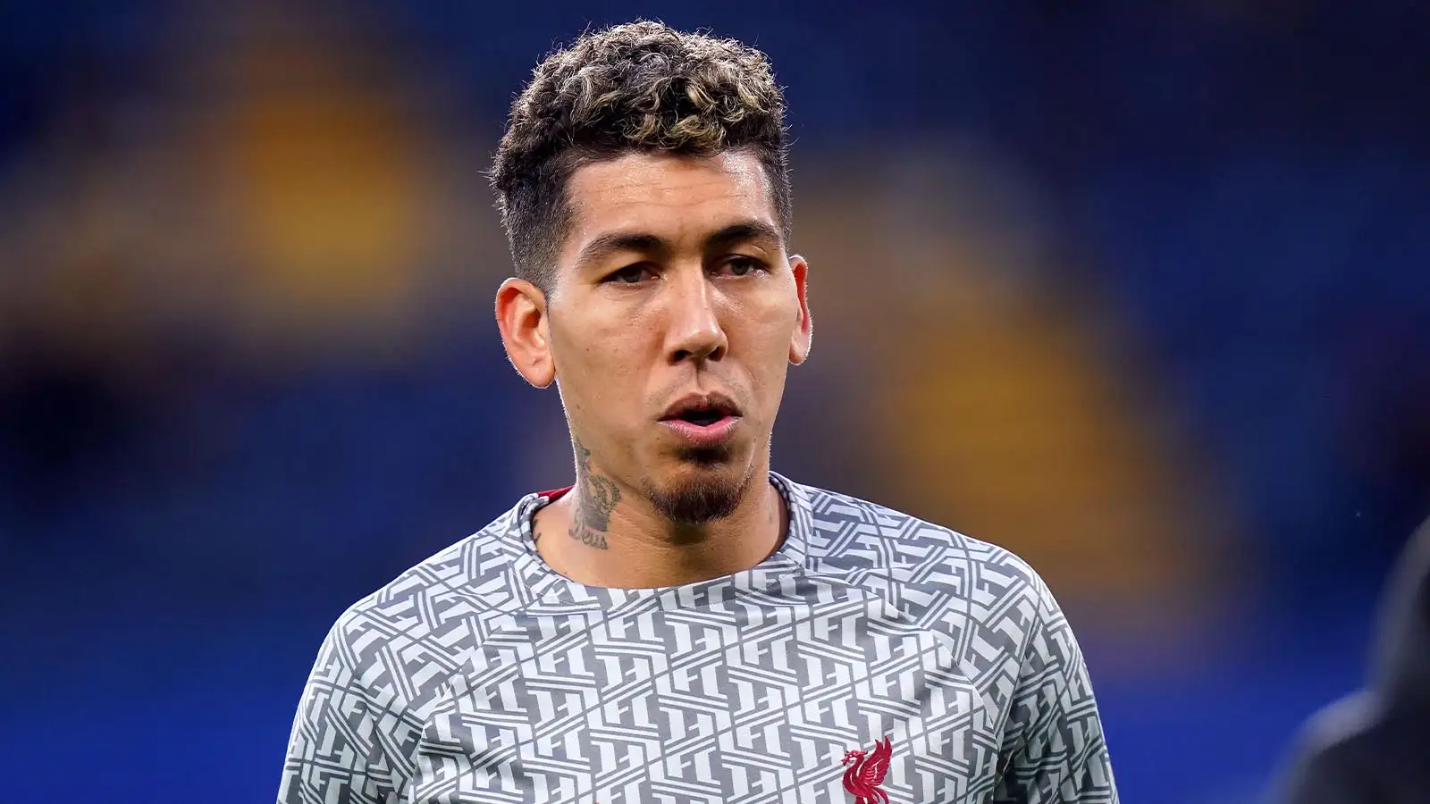 Liverpool's Roberto Firmino warms up before the Premier League match at Stamford Bridge, London.