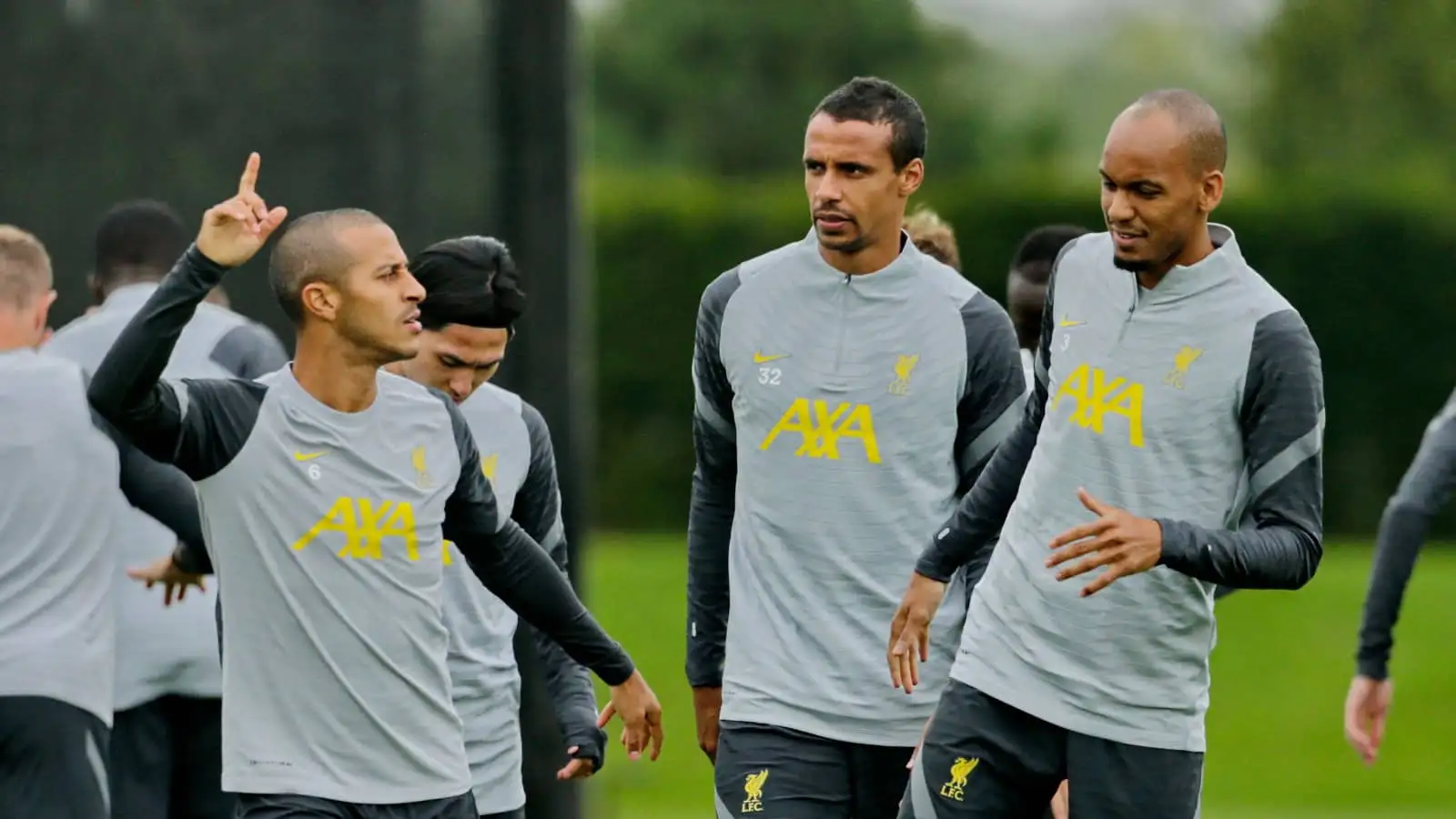 Liverpool trio Thiago Alcantara, Joel Matip and Fabinho