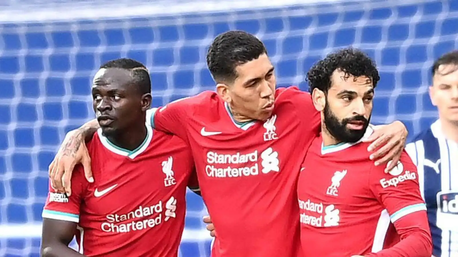 Sadio Mane, Roberto Firmino and Mo Salah, Liverpool