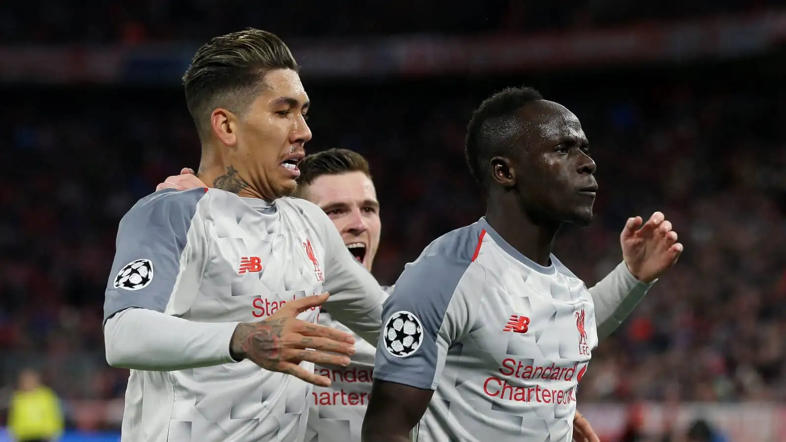 Liverpool striker Roberto Firmino and ex-Reds winger Sadio Mane