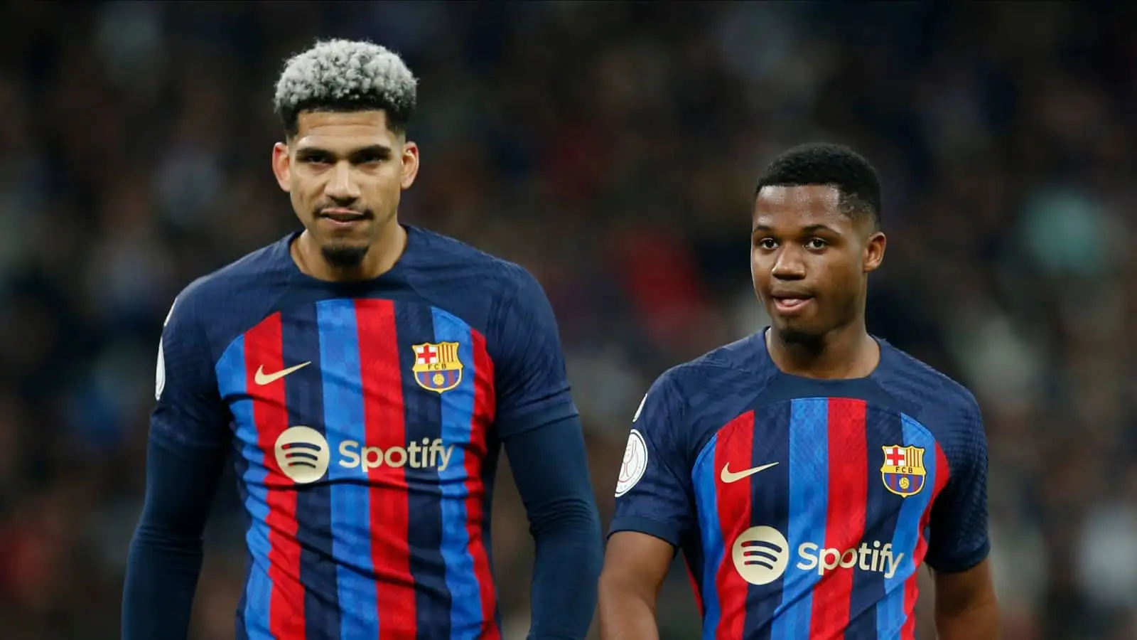 Barcelona stars Ronald Araujo and Ansu Fati