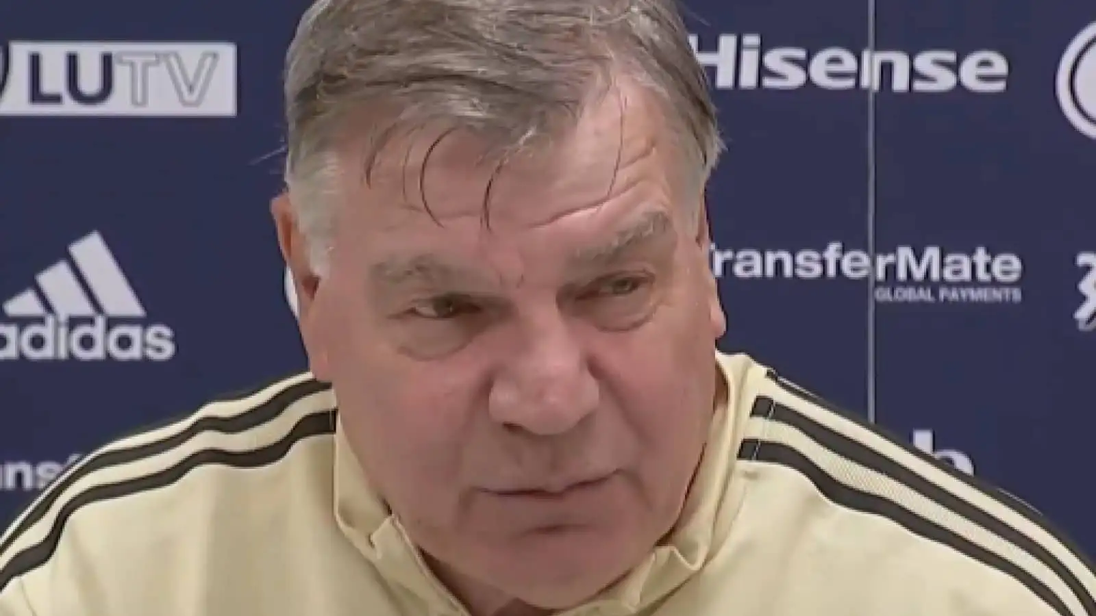 Sam Allardyce Leeds United interim manager - pic via LUFC TV