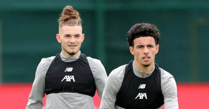 Liverpool midfielders Harvey Elliott and Curtis Jones