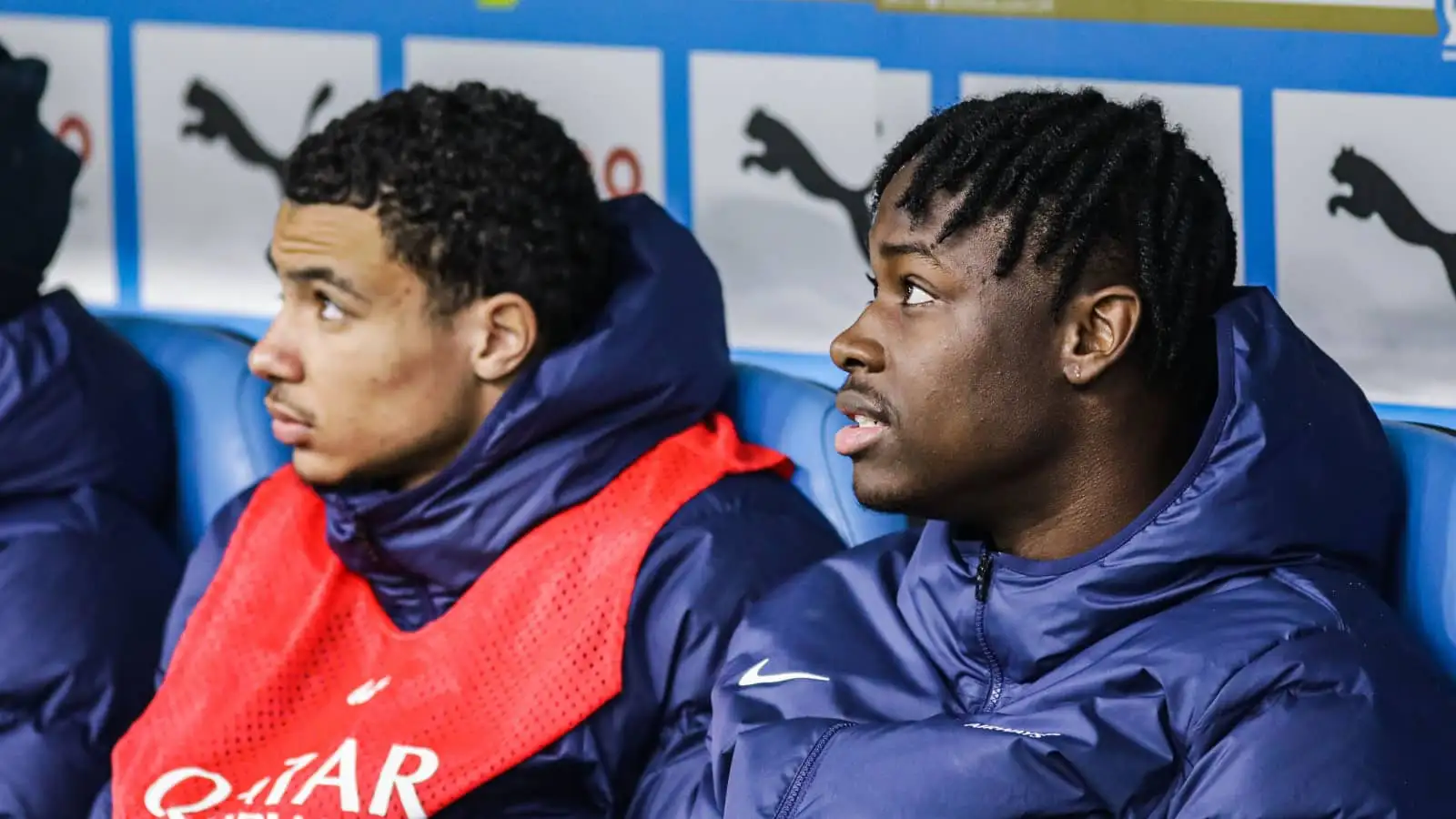 PSG stars Hugo Ekitike and El Chadaille Bitshiabu