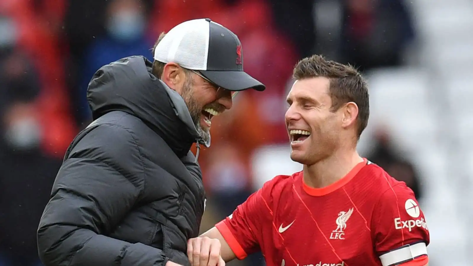 Liverpool manager Jurgen Klopp and midfielder James Milner