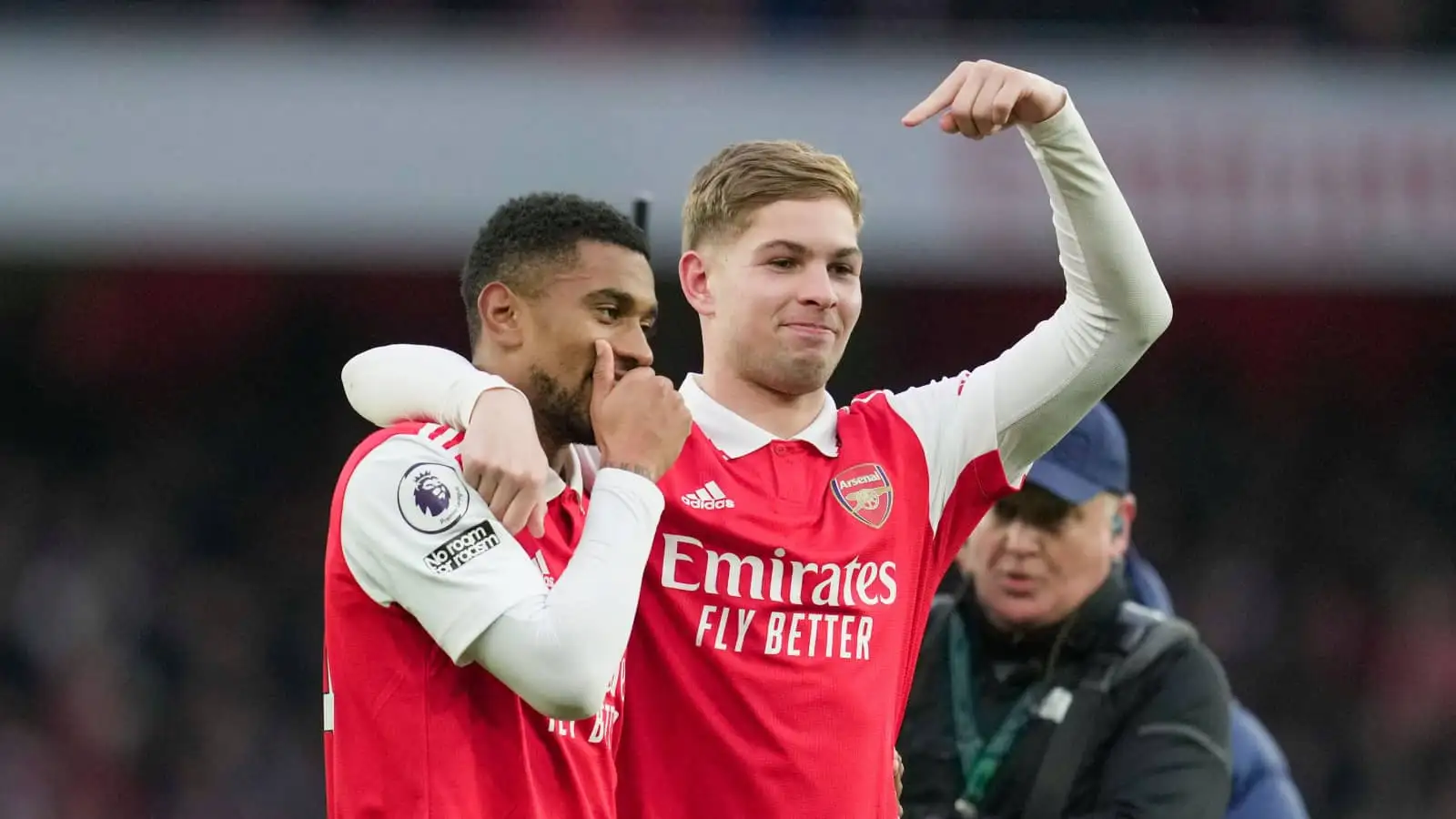 Arsenal stars Reiss Nelson and Emile Smith Rowe