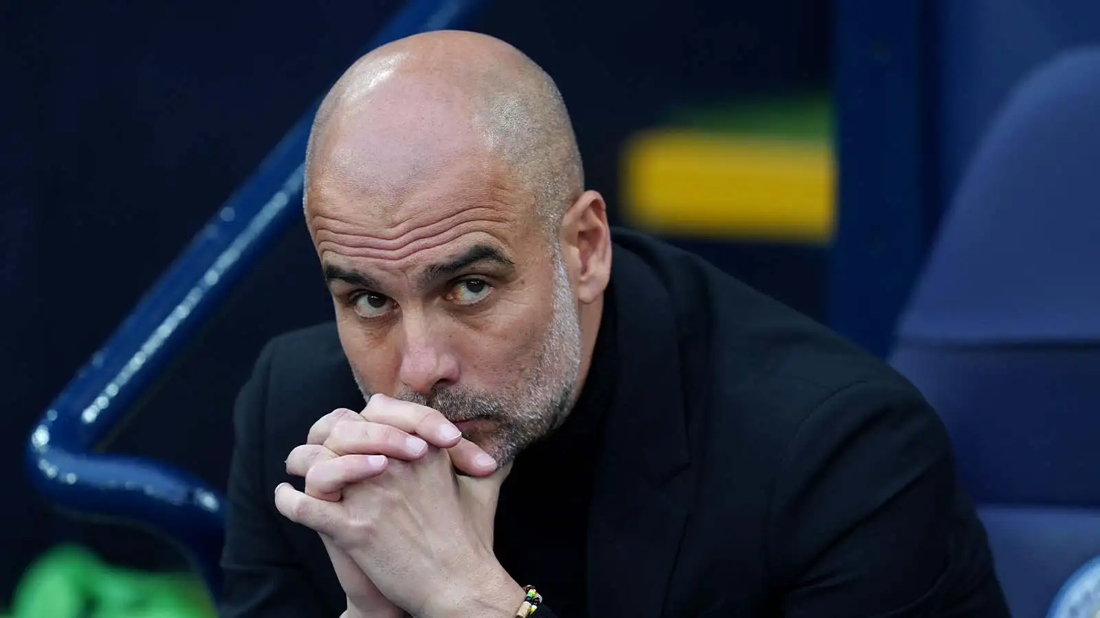 Manchester City manager Pep Guardiola ahead of the UEFA Champions League semi-final second leg match at Etihad Stadium, Manchester. Picture date: Wednesday May 17, 2023.