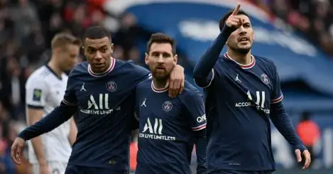 PSG trio Kylian Mbappe, Lionel Messi and Leandro Paredes