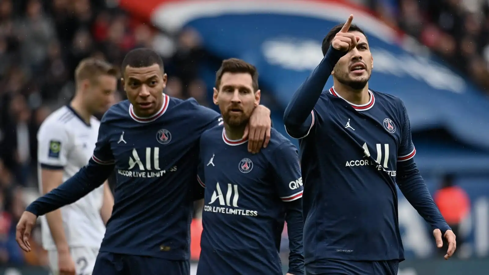 PSG trio Kylian Mbappe, Lionel Messi and Leandro Paredes