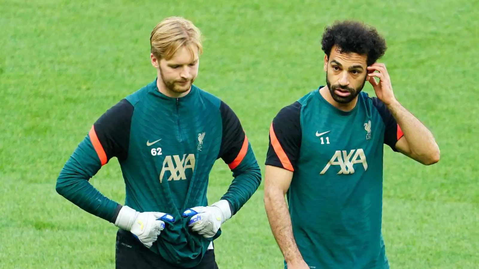 Caoimhin Kelleher and Mohamed Salah