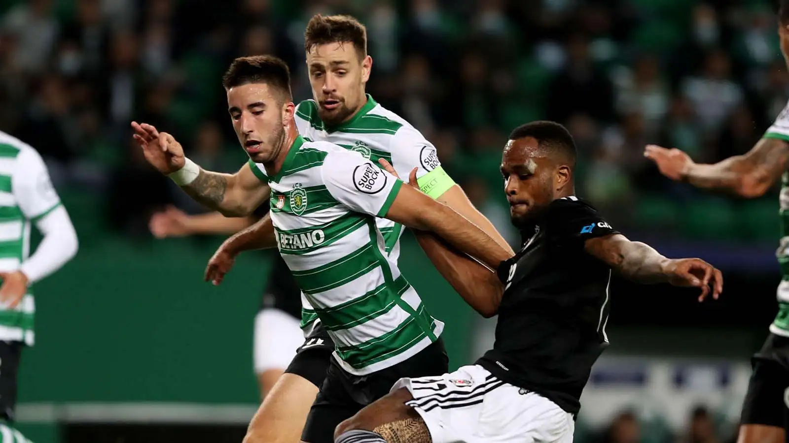 Goncalo Inacio of Sporting during the UEFA Champions League group C match between Sporting CP and Besiktas JK at the Jose Alvalade stadium in Lisbon, Portugal