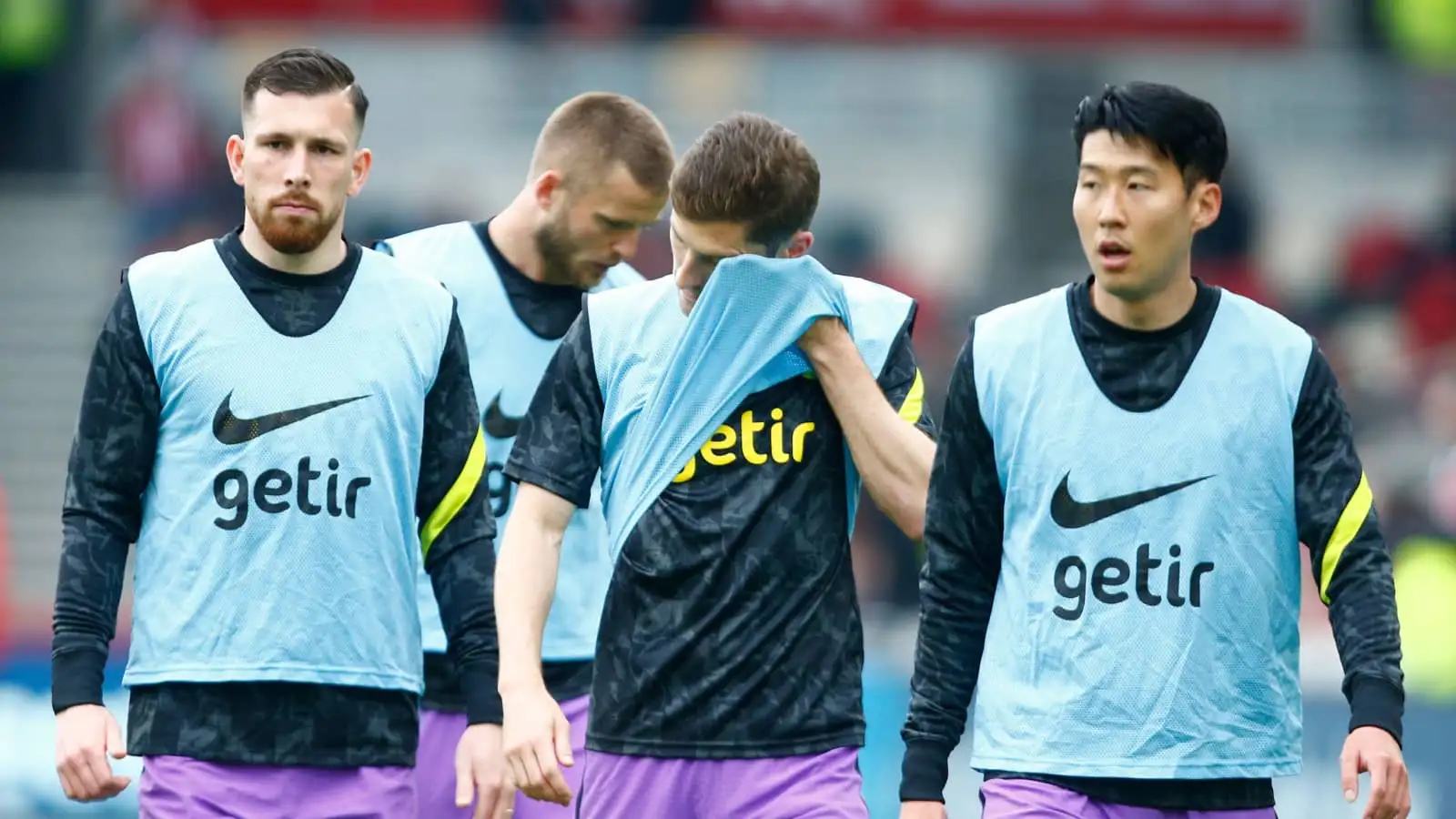 Tottenham stars Pierre-Emile Hojbjerg, Eric Dier, Ben Davies, Son Heung-min