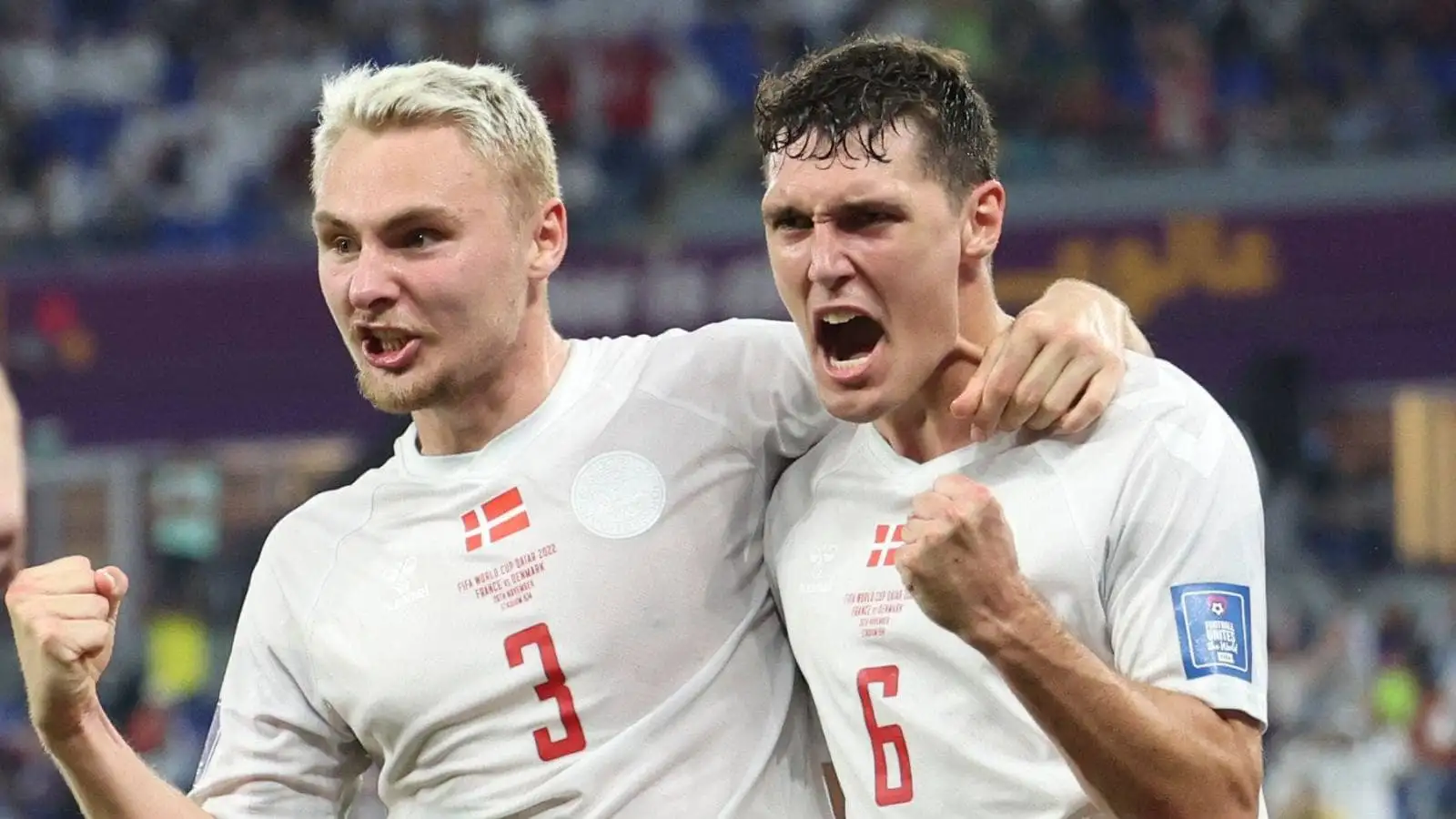 Denmark defenders Victor Nelsson and Andreas Christensen
