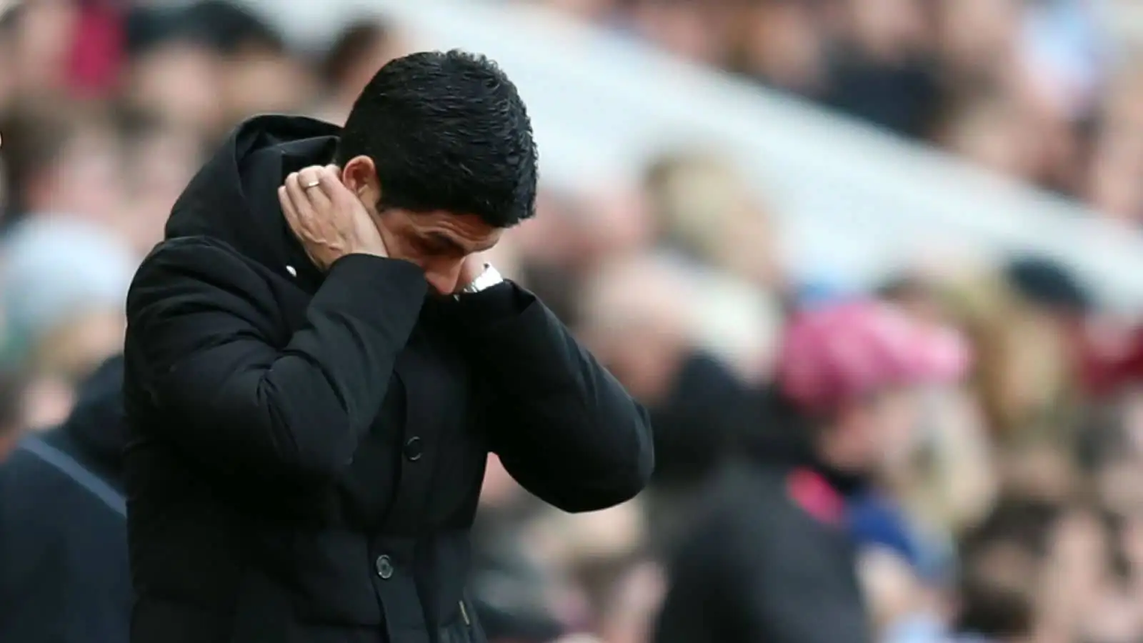 Mikel Arteta Arsenal Premier League game against Aston Villa at Villa Park