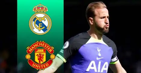 Harry Kane of Tottenham is a transfer target Man Utd and Real Madrid