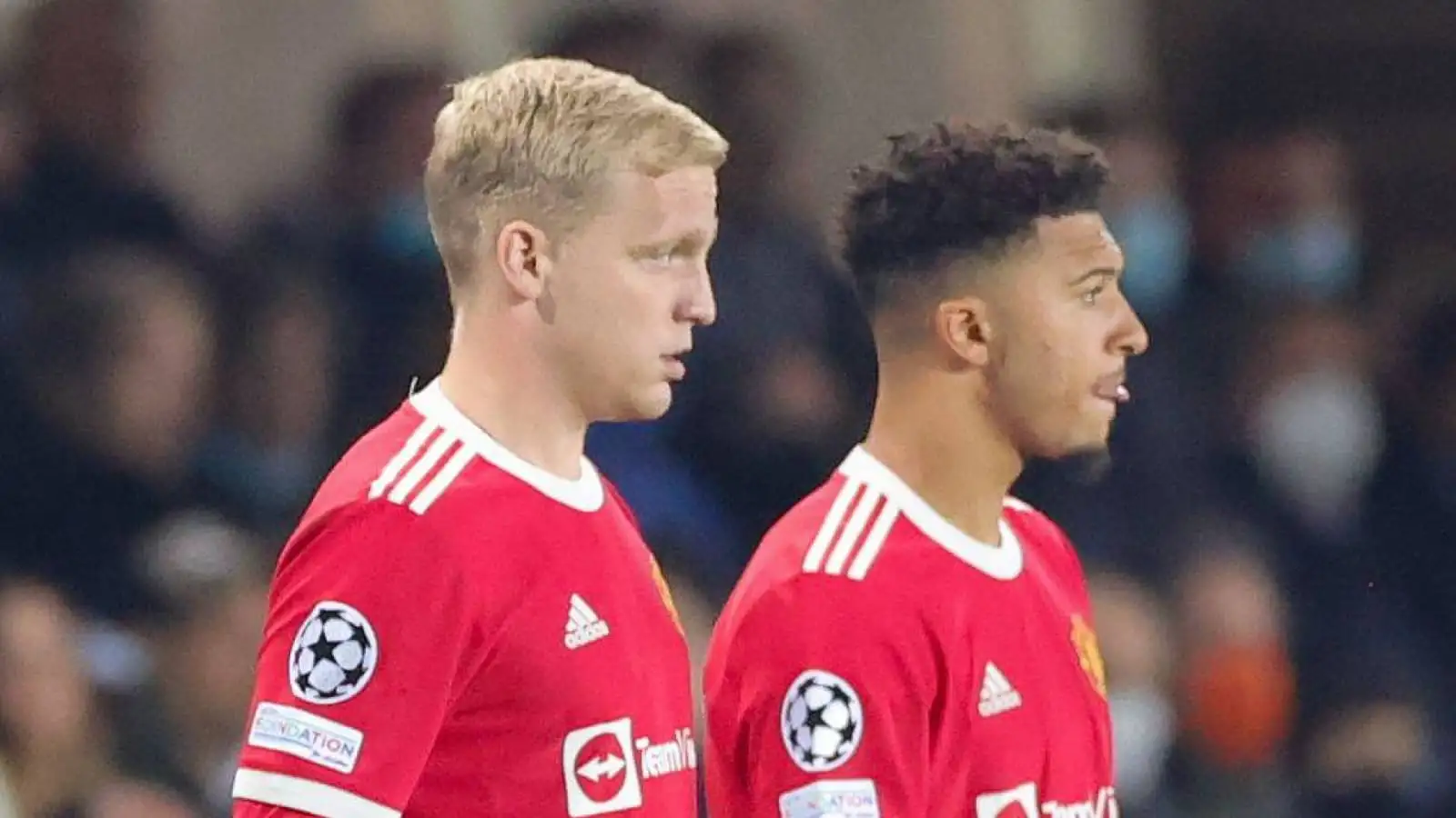 Man Utd stars Donny Van de Beek and Jadon Sancho