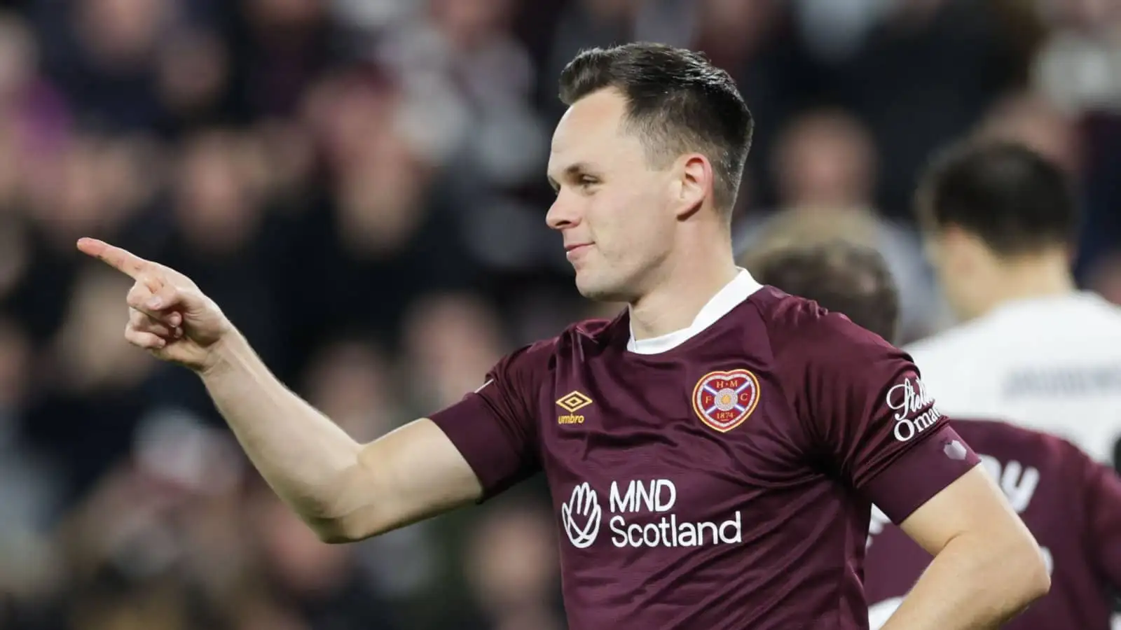 Hearts striker Lawrence Shankland