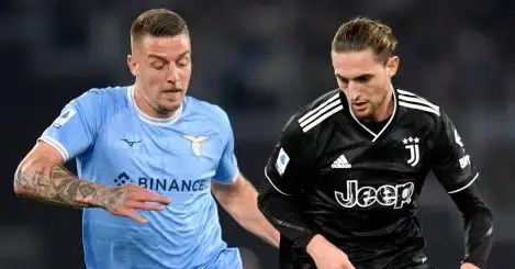 Sergej Milinkovic-Savic and Adrien Rabiot, Lazio vs Juventus