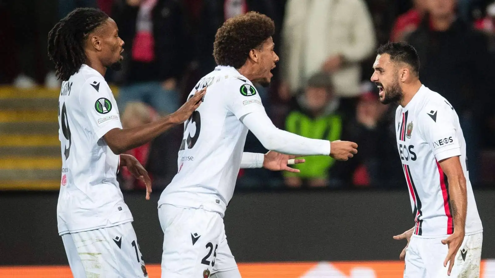 Khephren Thuram, Jean-Clair Todibo and Gaetan Laborde