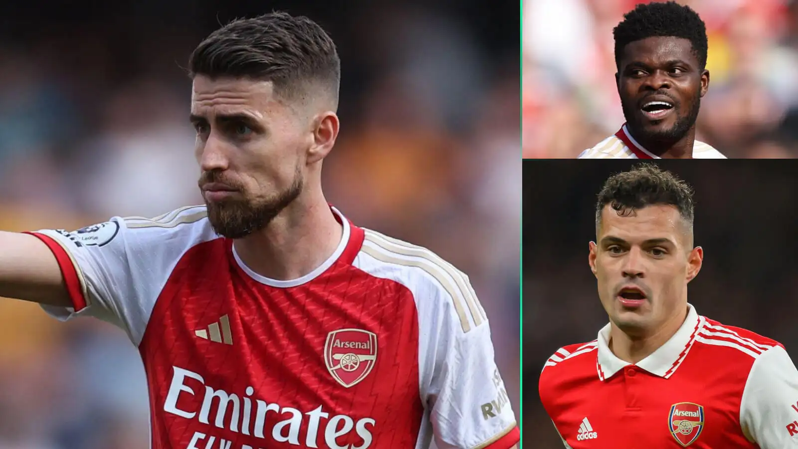 Arsenal stars Jorginho, Thomas Partey and Granit Xhaka
