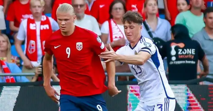 Norway striker Erling Haaland and Scotland centre-back Jack Hendry