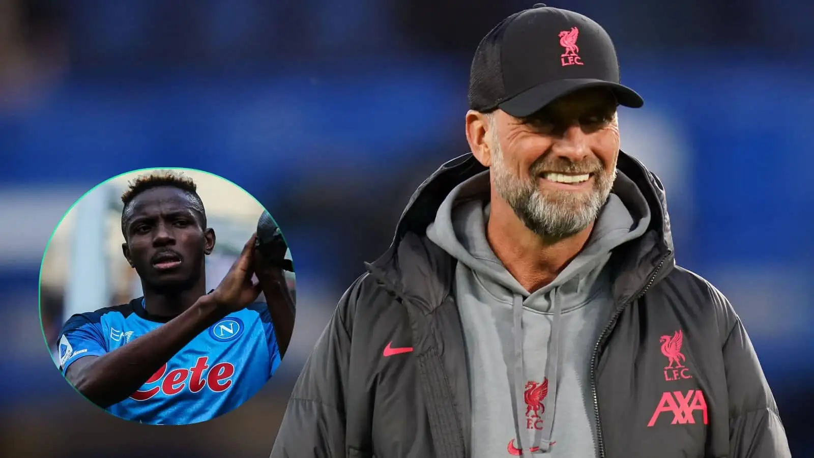 Liverpool manager Jurgen Klopp and Napoli striker Victor Osimhen