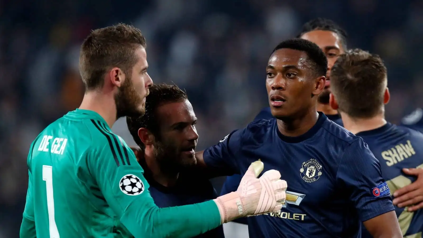 David de Gea and Anthony Martial of Man Utd