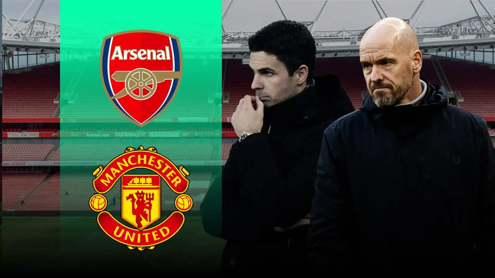 Mikel Arteta and Erik ten Hag, Arsenal and Manchester United