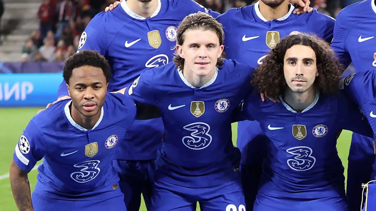 Chelsea stars Raheem Sterling Conor Gallagher and Marc Cucurella