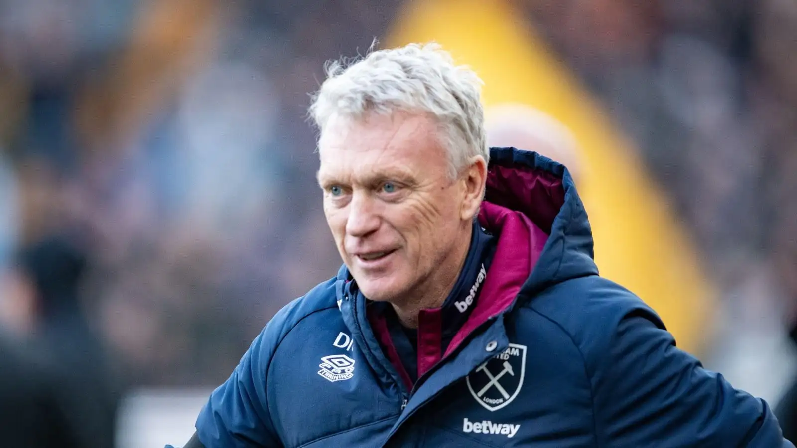 West Ham United manager David Moyes on the touchline