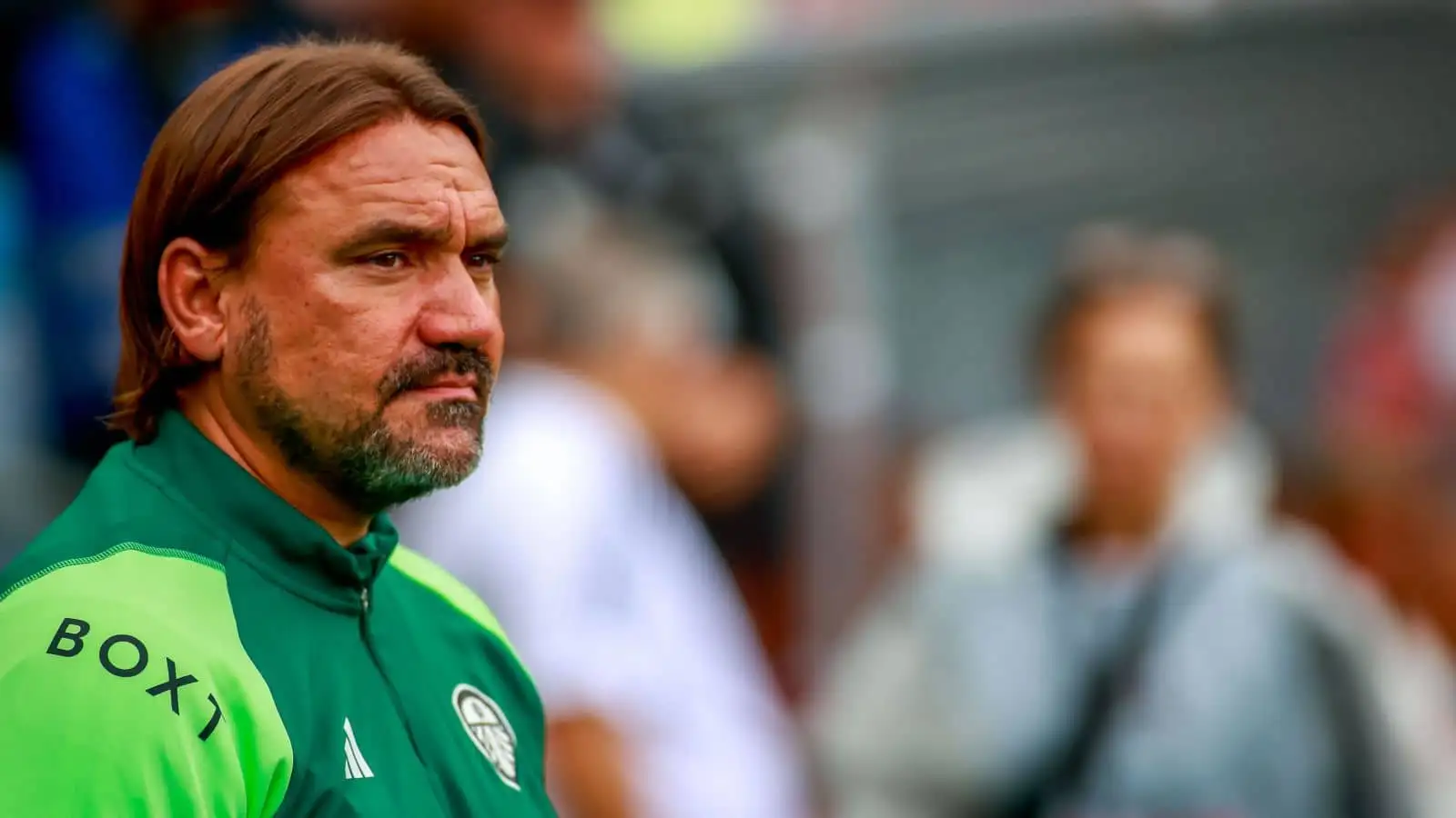 Leeds Uniteds new manager Daniel Farke in the match beween Manchester United and Leeds United at Ullevål Stadium in Oslo
