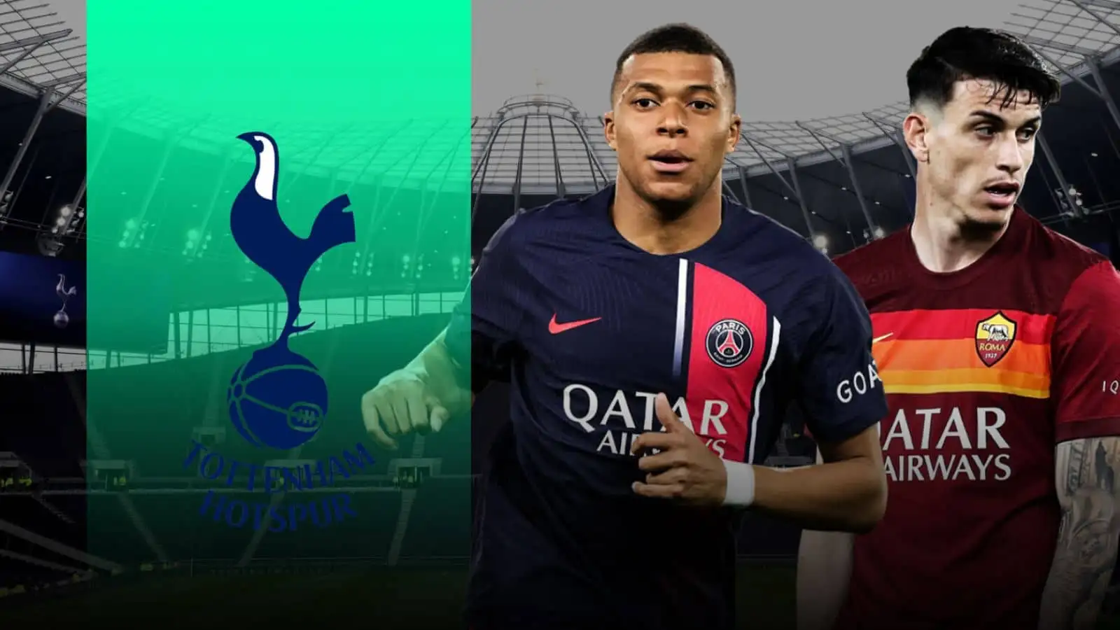 PSG star Kylian Mbappe and Roma's Roger Ibanez are being linked with Tottenham